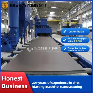 Q69 Roller Passing Shot Blasting Machine for Removing Rust on The Surface of Steel Plates and Sections