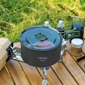 Hot Sale Outdoor Camping Cookware Set Portable Backpacking Barbecue Pots Picnic Bowl Cookware Camping Cooking Set