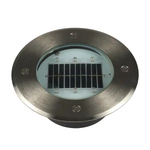 Wholesale Underground Disk Lights Waterproof Buried Stainless Steel Lawn Landscape Outdoor Garden Lights LED Solar Ground Light