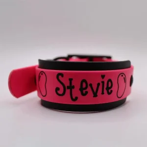 Coleira de Cachorro Personalizada com Impressão em Transferência Térmica Material PVC à Prova d'Água para Animais de Estimação Estilosos e Fashionáveis