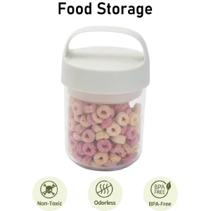 Collapsible Food Storage Container Dry Wet Separation Portable Wide-Mouth Bpafree PP-Jar