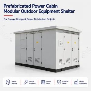 Cabina fotovoltaica prefabricada totalmente personalizable, solución personalizada para el exterior e interior