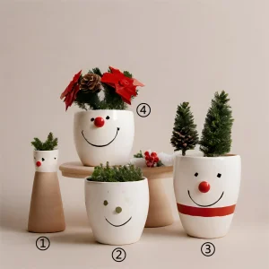 Wholesale Snowman Design Ceramic Christmas Pots – Festive Indoor Planters for the Holiday Season VDLK2404274 Manufacturer, Factory