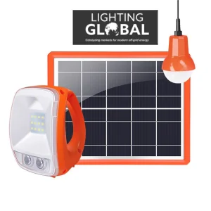 Verasol Certificate Portable LED Solar Lantern Light with 5W Solar Panel USB Charger and Bulb (P7)