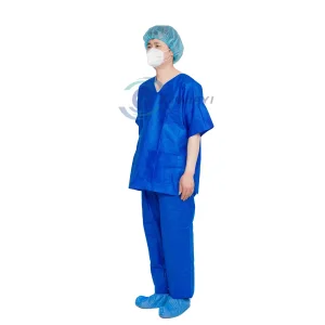 Ropa de trabajo cómoda, impermeable y a prueba de polvo para el lavado a mano estándar con bolsillos, ropa protectora para trabajadores de la salud
