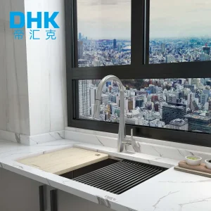 Commercial Modern Brushed Pull out Kitchen Sink Set Single Handle Hot and Cold Water Mixer Taps Stainless Steel Kitchen Faucet