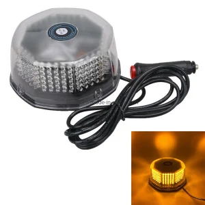 DC12V 240PCS LED Waterproof Car Vehicle Mounted Flashing Caution Warning Light Magnetic LED Strobe Warning Light with 3 Meter Cable Emergency Beacon Lamp