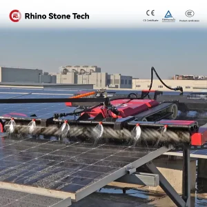 Automatic Solar Dust Cleaning Machine Equipment Wet &amp; Dry Modes Remote Control Solar Panel Cleaning Robot