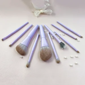 Mini Purple Makeup Brush Set