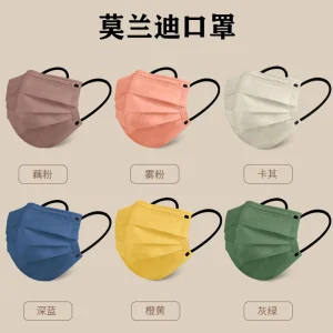 Morandi Mask Dust Protective Paper Wholesale Blue Kid Cartoon Printed Non-Woven Types Custm Bag Use Fashion Disposable Face Mask