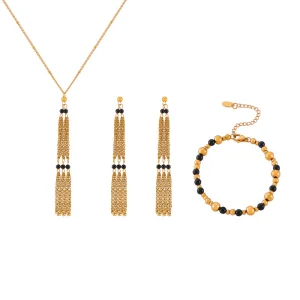 Geometric Layered Chain Jewelry Set