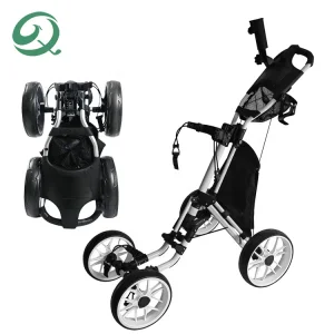 Aluminum Folding Golf Trolley 4 Wheels