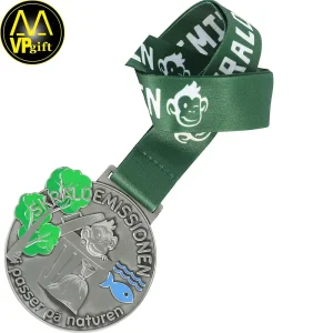 Antique Brass Figure Medal