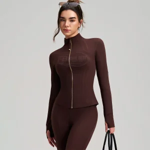 Women's Plus Size Windproof Nylon Yoga Jacket and Pants Set
