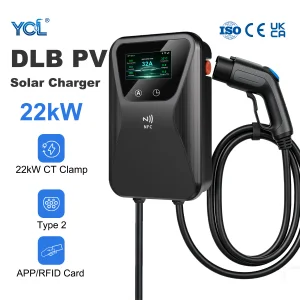 22kW Solar PV Surplus EV Charger Wallbox Dynamic Phase Switching 1 Phase 3 Phase Auto Energy Control Solar Green