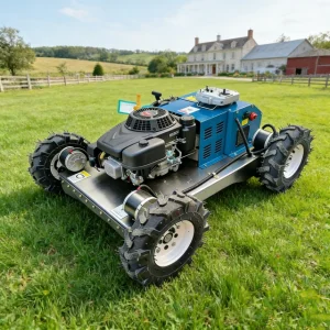 All Terrain Remote Controlled Lawnmower Four Wheel Intelligent Orchard And Farm Zero Turn Mowing And Trimming Machine JINGYU