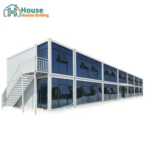 Custom 20ft Two-Story Glass Curtain Wall Container Office