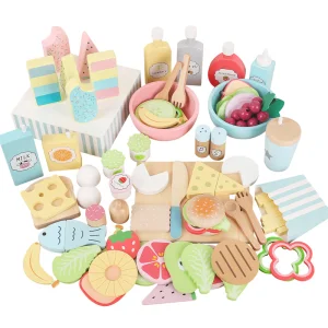 Household Play Kitchen Toy Role-playing Boy and Girl Birthday Gift Hamburgers with a Combination of Vegetables and Fruits