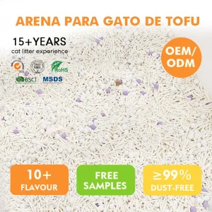 OEM ODM Arena Para Gato Fábrica Desodorante Fácil De Limpiar