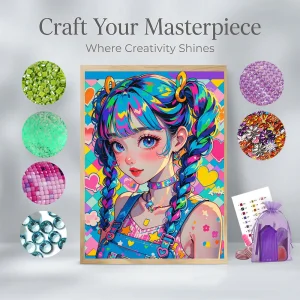 5D DIY Diamond Painting Kit Anime Girl