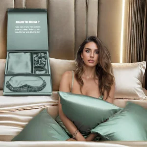 Custom Logo Silk Pillowcase Set Luxury