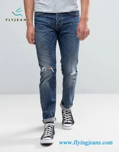 Desgaste azul 100% algodão homens Denim Jeans e. p. 4330)