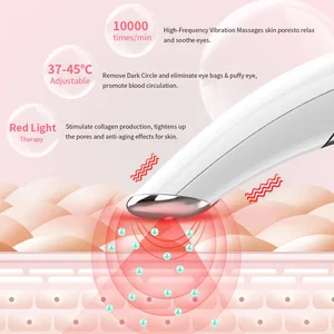 Personalization Usb Mini Vibrator Eye Massage Wand Hand Held Skin Tightening Eye Massager Beauty Devices For Eye With Led Red