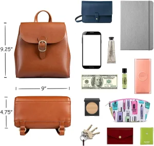 Simple Vegan Leather Flap Backpack