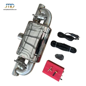 Wholesale 2.5inch 3inch 201 SS Exhaust Muffler Dual Outlet T Type Muffler with Valve Cutout Remote Controller
