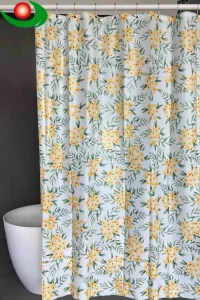 ODM Jiayuan Yellow Loquat Print Shower Curtain