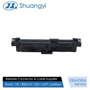 Sas 29pin Conector PCB Femenino SMT 1.27mm Paso, 30u" Conector de Terminal de Señal Electrónica de Oro para Servidor, Potencia Automotriz y Transmisión de Cable Personalizado