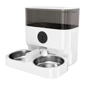 Automatic Smart Pet Feeder with Dual 304 Stainless Steel Bowls