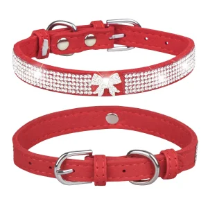 Bling Rhinestone Dog Collar Large