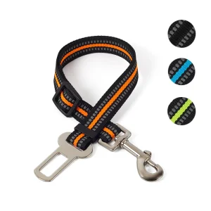 Cinturón de seguridad para perro ajustable de nylon reflectante