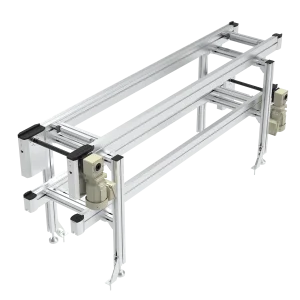 Industrial Roller Chain Conveyor Dual Strand Pallet Conveyor System Heavy Duty Aluminum Profile Assembly Line