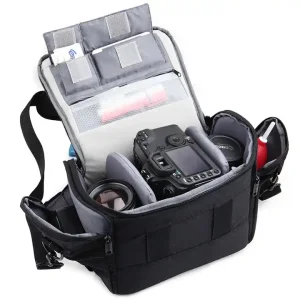 Las nuevas bolsas de viaje clásicas resistentes al agua protegen la cámara DSLR Bolsa blanda en negro y gris o espuma EVA a medida