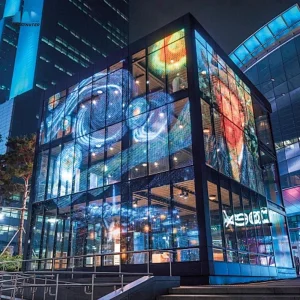 High-Brightness Indoor Glass Transparent LED Film Display Transparent Flexible Video Display Screen Transparent LED Display