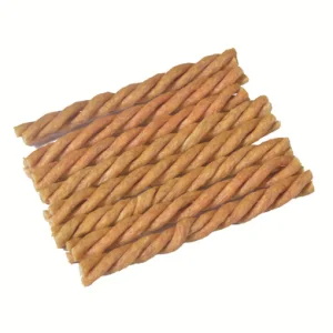 Factory Ddirect Sale Rawhide and Chicken Twist Stick Pet Treats