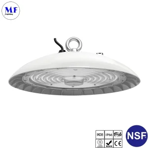 Factory Price 60W 100W 150W 200W Ceiling UFO Highbay Lighting Lamp LED High Bay Light with NSF for Bakery Sweet Shop Confectionery Catering Hospitality Kitchen