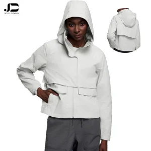 Women's Casual Coat Outdoor Waterproof Wear-resistant Sports Trench Coat Women Hooded Loose Casual Coat Jacket