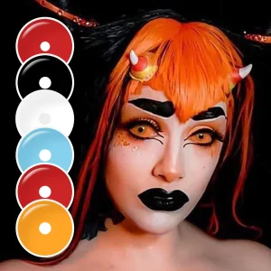 Psyeche 22mm Sclera Lenses Full Eye Contact Lenses Big Size Colored Contacts 1 Tone Black Contact Lenses Cosplay Anime Eye Lens