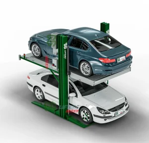 2 post auto parking car lift parking double deck platform auto car equipment garage auto lift hydraulic parking system