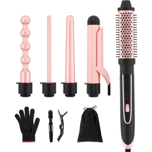 5 in 1 Dual Voltage Curling Iron Set
