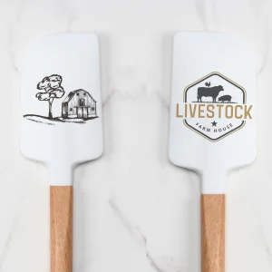 Custom Silicone Spatula Wooden Handle