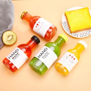 250ml 350ml 500ml Clear Glass Bottles with Cork or Plastic Lids Home Brewing Juice Seabuckthorn Bottle Container