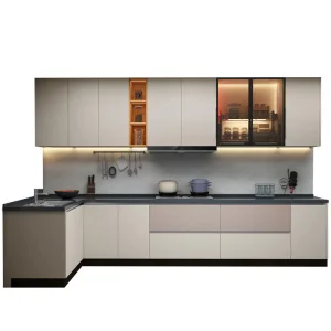 Wholesale Foshan Outdoor Kitchen Cabinet Furniture Factory Island Display Painting Laminate Tall Pantry Storage Modern Stainless Steel Aluminum Kitchen Cabinets
