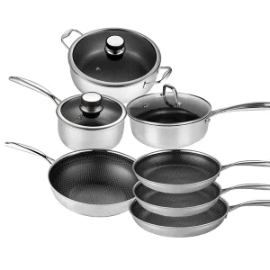 Factory Price Nonstick Frying Pan Skillet Kitchen Cooking 304 Milk Pot Stainless Steel Non Stick Cookware Pots And Pans