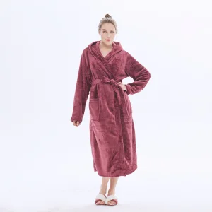 Europe Luxury Flannel Fleece Bathrobe