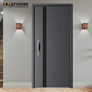 Bullet-Resistant Modern Iron Steel Security Door High-Quality Entry Door Passed Class a Test