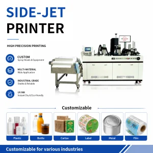 New Advanced UV Inkjet Printer CMYK Automatic Side Coding Marking High-Speed Ethernet Variable Graphics Printing Industrial